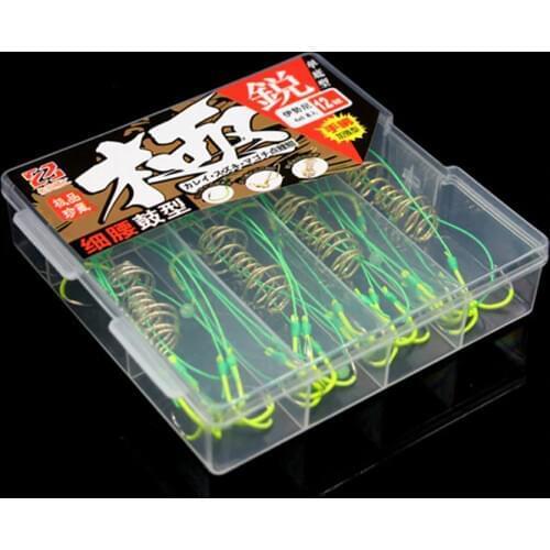 4PCS Explosion Fishing Hook Spring Lure Fluorescent Anti-hanging End Throw Rod Hooks Waist Drum Baits Cage Fishing Tackle 6-13