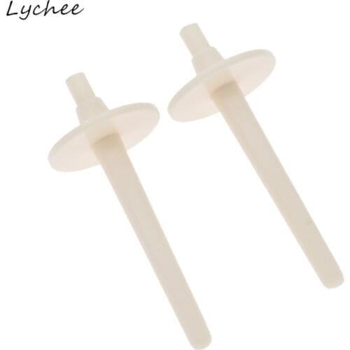 Lychee 2Pcs/lot White Color Plastic Spool Pins Spoon Strand Holder Sewing Machine Accessories Tools Parts