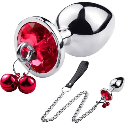 Metal Anal Plug With Small bell Smooth Touch Anal Butt Plug SM BDSM Bead Anus Dilator Sex Toys for Men/Women/Couples/Gay Flirt