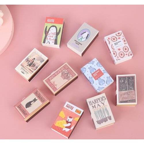 Mini Book 1:12 Dollhouse Miniature Book Model Page Turning Notebook Study Miniature Doll Scene Model Doll House Accessories