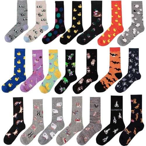 Fashion Cotton Happy Socks Funny Soft Curve Men Funny Women Ladies Girls