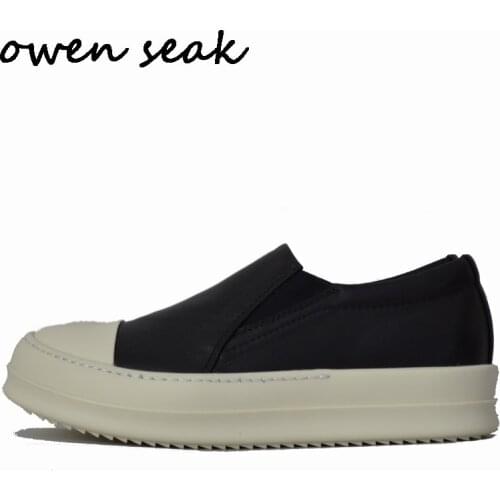 Owen Seak Men Loafers Shoes Luxury Trainers Genuine Leather Casual Autumn Men Flats Black White Sneaker Big Size Shoes