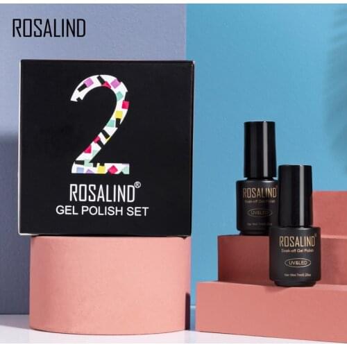 ROSALIND Nail Set Gel Polish 1Pcs Hybrid Varnish Soak Off UV Gel LED Semi Permanent All For Manicure Nail Art Gel Polish Kit