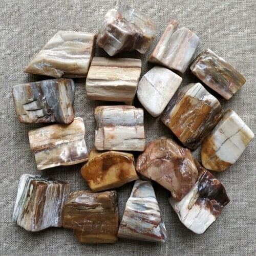 Natural wood fossil gravel tree jade ore specimen crystal original stone ornaments fish tank flower landscaping decoration