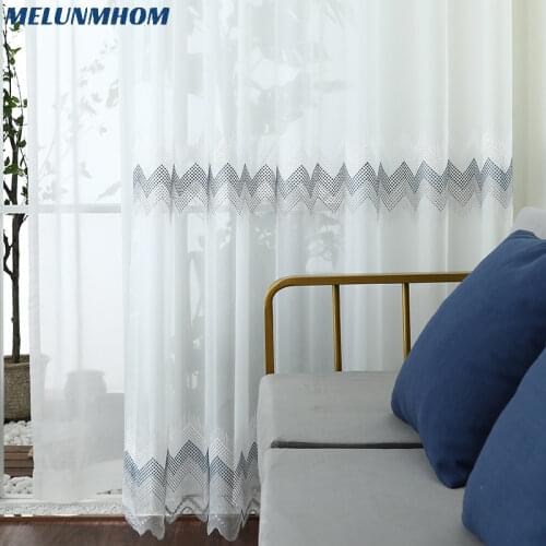 New Hot Sale Cortina Cortinas Dormitorio Wave Ripple Sheer Tulle For Living Room Screen Gauze Yarn Bedroom Drapes Panel
