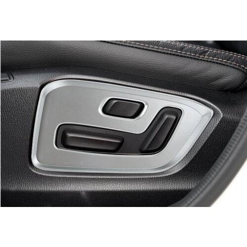 For Mazda CX-5 2017 2PCS Brand New Matte Silver ABS Chrome Seat Adjustment Knob Button Switch Cover Trim Car Styling Accessories