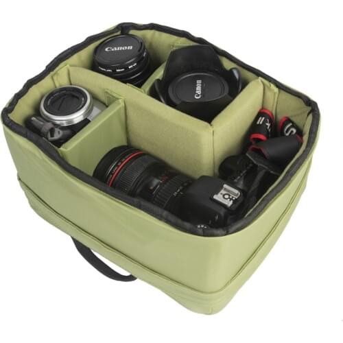 Waterproof Camera Divider Case Protective Soft Shockproof DSLR SLR Camera Lens Bag Insert Padded Digital Pouch