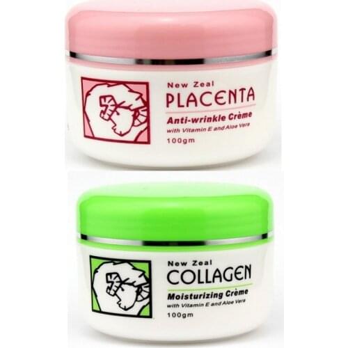 Original New Zeal Lanolin Placenta Collagen Moisturizing Face Neck Day Night Cream for Dry Skin Anti Wrinkle Firmness Elasticity