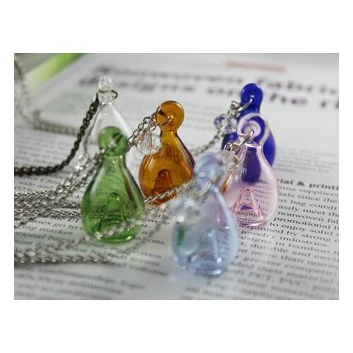 2Pcs Aroma Diffuser Bottle Necklace With Bottom Hole,Frgrance necklace,perfume jewelry necklace
