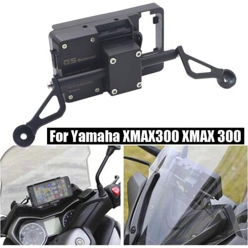 For Yamaha XMAX 300 XMAX300 X MAX 300 Motorcycle Front Phone Stand Holder Smartphone Phone GPS Navigaton Plate Bracket