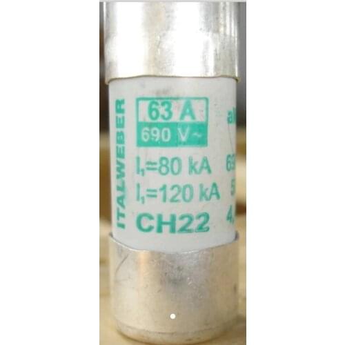 Fuses: ITALWEBER CH22 63A 690V aM 1442063 / CH22 80A 500V aM 1442080 / CH22 125A 690V gG 1441100