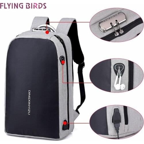 School Bag Teenager Backpack Anti-theft Password Lock Business Travel Waterproof Rucksack Waterproof Polyester Backpack ZF10285