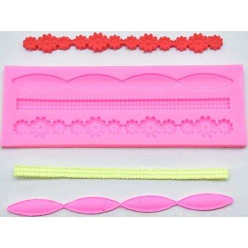 Silicone Flower Strip Ribbon Fondant Mold Cake Decorating Craft DIY Baking Cooking Cake Mould Tool [3]
