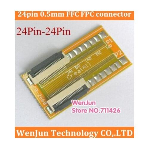High Quality 24Pin 0.5mm pitch FFC FPC connector Flexible flat soft cable /24Pin extension PCB adapter board