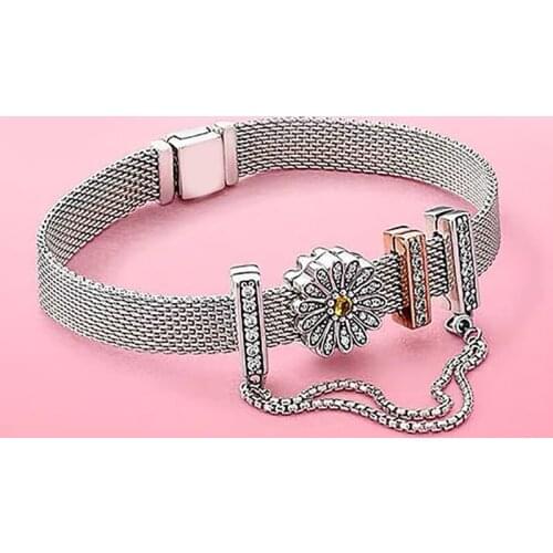 XIAOYI 2020 new S925 11 the most popular spring garden series big flower safety chain zircon diy high quality bracelet female