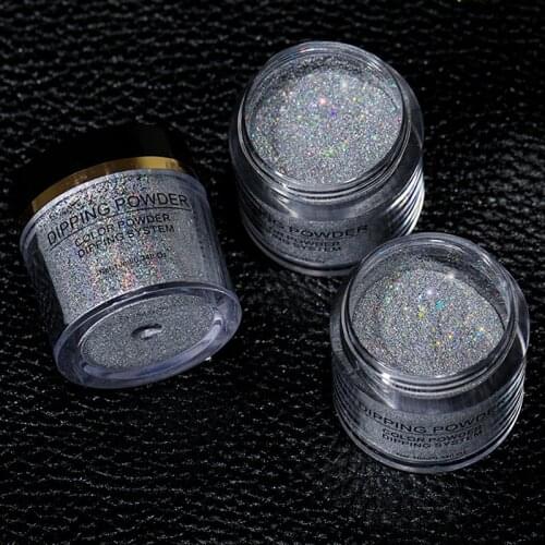 1 BOX Holographic Dipping Nail Powders Gradient Colorful Nail Glitter Lasting Than UV Gel Natural Dry Without Lamp Cure