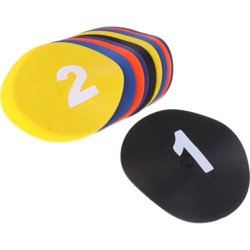 10 Count Agility Cones Exercise Mark Plates Soccer Physical Training Equipment for Tennis Athletes Football Training Discs