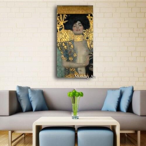 100% Hand painted Classic Artist Gustav Klimt Abstract Oil Painting on Canvas Posters Art Wall Pictures For Living Room Cuadros