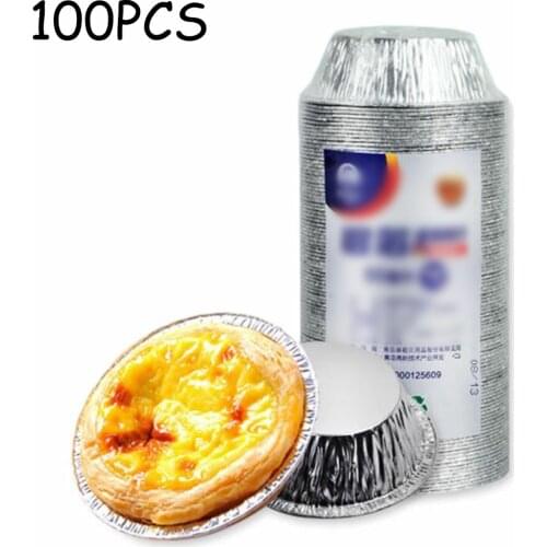 100pcs Nonstick Ripple Aluminum Egg Tart Mold Reusable Cupcake And Muffin Baking Cup Tartlets Pans Mini Pot Pie Bake