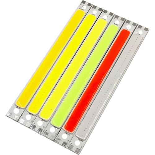 120*10mm LED Strip COB Light Bulb DC12V 10W Light Diode Chip 1000LM Warm Cool Natural White Blue Red Green Lighting Lamp for DIY
