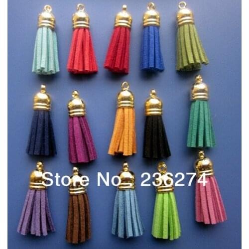 200pcs Charms Colorful Tassel Braid Cotton Rope Pendants Fit DIY Pendant
