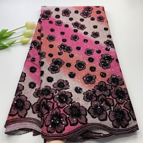 2021 New Arrival Gold Dust Velvet Tulle Fabric Lace Latest Nigerian Sequin Velvet Fabric 5 Yards Net Lace For Party Dress Sewing