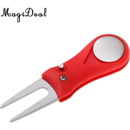 304 Stainless Steel Golf Divot Repair Tool Pitch Groove Cleaner Ball Score Marker Golf Pitchfork Accessories Putting Green Fork