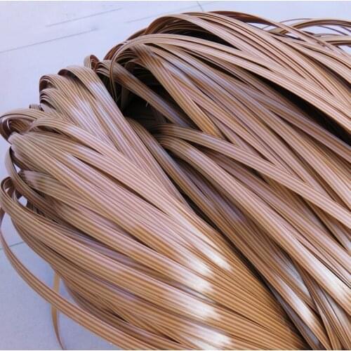 500 Grams about 65 Meters PVC Woven Material Flat Rattan for Hanging Basket Repair Woven Beach Chair Table Storage Basket