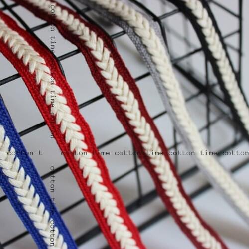 8yards/lot 1.5cm wide cotton mix color braided rope Twisted Cotton Cords 15mm width Craft Decor Ropes