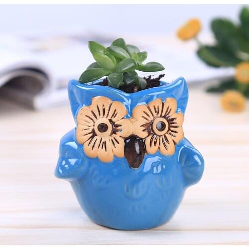Flower Pot Creativity Owl Terracotta Planter Succulent Plant Animal Shape Pots Home Garden Decor Bonsai Crafts Potted Pottery
