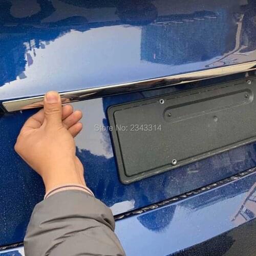 For 2017 2018 2019 Tesla Model 3 Stainless Rear Trunk Tailgate Rear Door Lid Cover Molding Trim Protector Sticker Car Accessory
