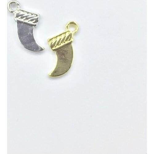 Eruifa 20pcs 6*10mm Tooth gold/Silver plated Zinc alloy Charms Pendant Jewelry DIY Necklace Bracelet Earrings 2 colors