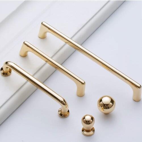 JD Modern Minimalist Cabinet Knobs And Handles European Rose Gold Drawer Wardrobe Door Kitchen Handle Furniture Hardware