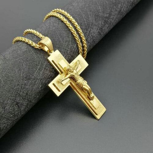 Stainless steel pendant Cross pendant Jesus cross pendant Christ Jesus pendant