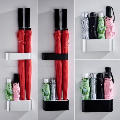Home Office Wall Mounted Umbrella Stand Storage Rack Easy Install Holder Shelf Organizer For umbrella