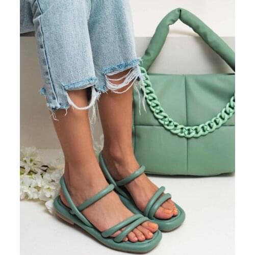 New Fashion 2021 Matte Band Flat Sole Womens Sandals Slippers Luxury Spring Summer High Quality Made in Turkey White Lilac Color