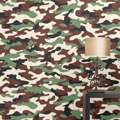 Beibehang New camouflage pattern modern wallpaper living room Internet cafes gaming barbecue club restauran background wallpaper