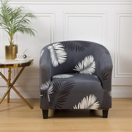 Single Seat Sofa Cover Printed Elastic Jacquard Stretch Armchair Cover Home Textile Modern Dustproof Protective Decoration 1 PCs