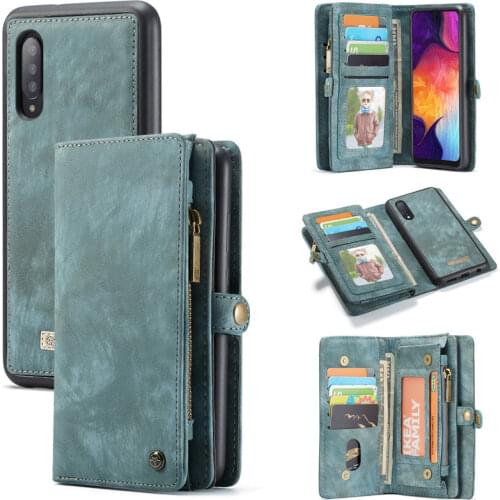 CaseMe Original Wallet Phone Case For Samsung Galaxy A50 Luxury 2 in 1 Multi-function Detachable Leather For Samsung A 50 Cases
