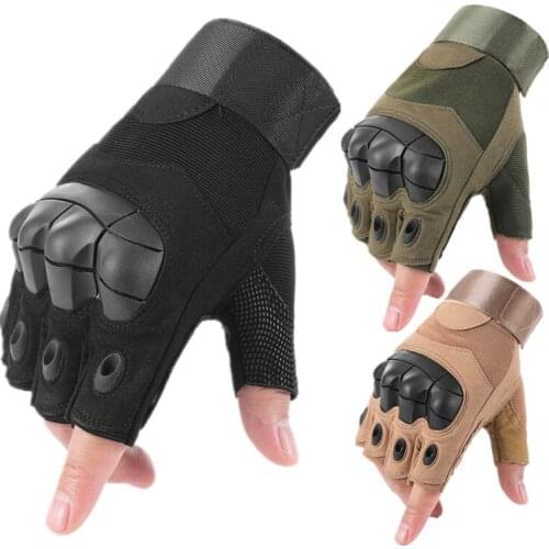 Anti-Slip Mens Tactical Gloves Military Army Shooting Fingerless Gloves Outdoor Sports Paintball Airsoft Bicycle Male Gloves