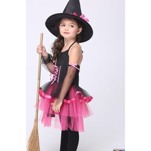 Halloween/ Christmas Cosplay Dress Girls Costumes Kids Party Dresses Children Fancy Clothes Witch Performance Outfits for Sale