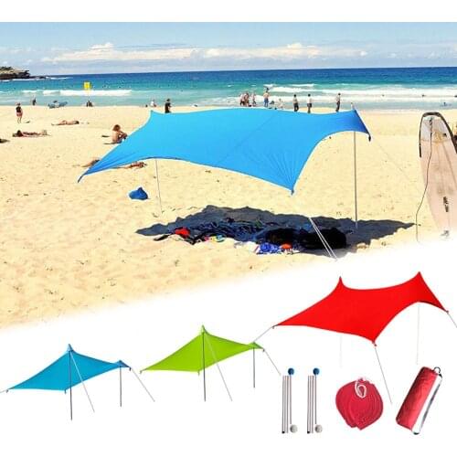Beach Tent Beach Sunshade Lightweight Sun Shade Tent With Sandbag Anchors Comfortable For Parks & Outdoor Camping Dropshipping