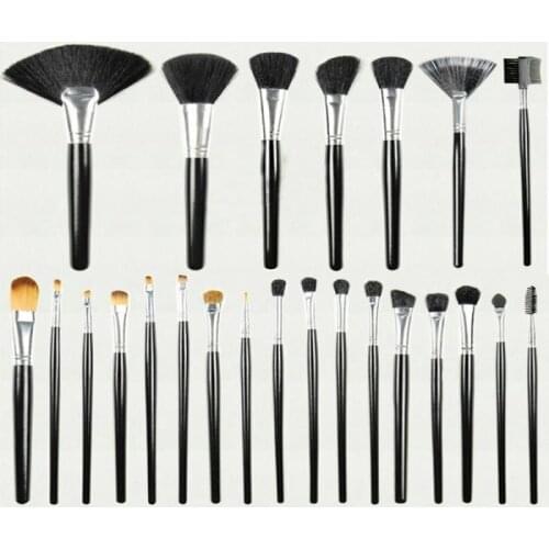 Professional makeup brush brush to brush sets + send packages with coding silver brush a head 24