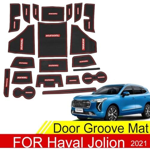 Anti-Slip Gate Slot Cup Mat For Haval Jolion 2021 Interior Door Groove Pad Nonslip Car Accessories