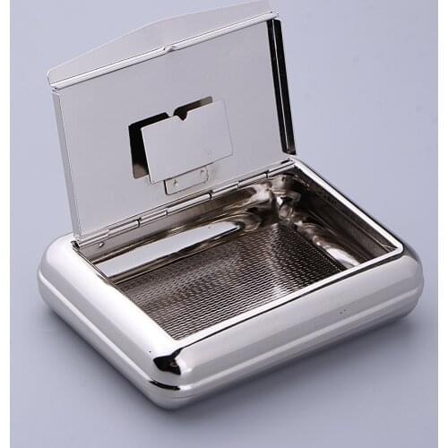 Silver Tobacco Smoke Storage Case Moisturize Box Pipe Tobacco Holder Cigarette Storage Case for Fathers Day Gift