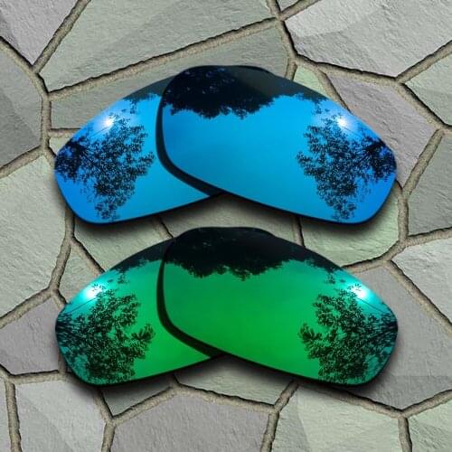 Sky Blue&Jade Green Sunglasses Polarized Replacement Lenses for Oakley Split Jacket