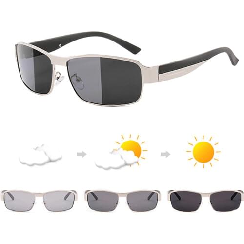 Photochromic Polarized Sunglasses Men Driving Chameleon Glasses Male Change Color Sun Glasses Day Night Vision Drivers Eyewear