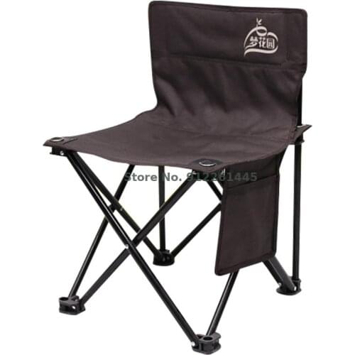 Outdoor Folding Chair Portable Retractable Backrest Pony Stool Fishing Art Sketching Chair Train Seatless Artifact