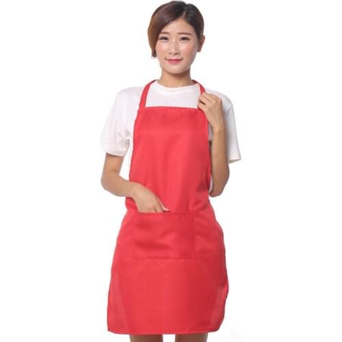 Unisex Restaurant Home Kitchen Cooking Craft Work Commercial Kit Pinafore With Pockets For Women Men Custom Logo Aprons