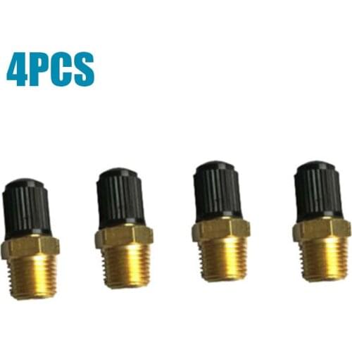 Universal 4Pcs 1/8 Inch NPT Nickel Plated Brass Air Compressor Tank Fill Valve Spare Parts 100% Brand New And High Quality